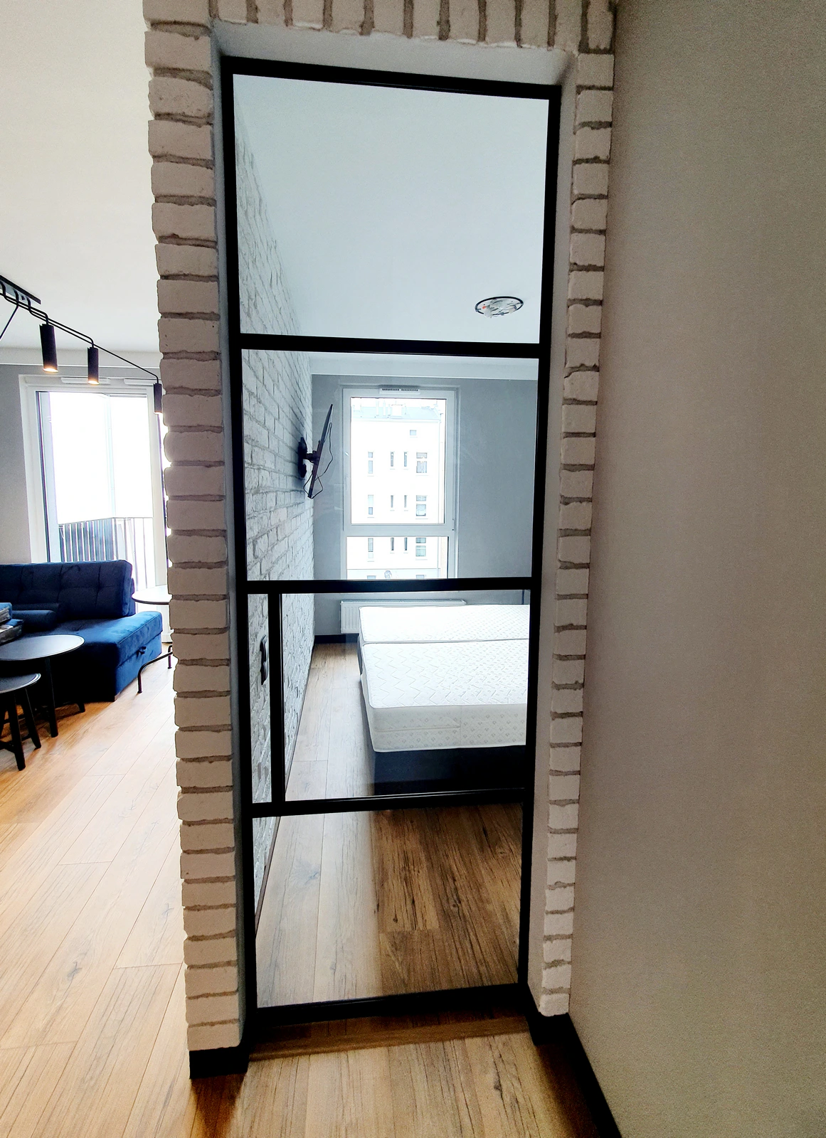 Drzwi loft przesuwne czarny mat – Gdańsk